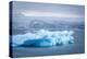 Icebergs floating in Glacier Lagoon beneath Breidamerkurjokull glacier, Jokulsarlon, Vatnajokull, I-Andrew Sproule-Premier Image Canvas