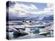 Icebergs in Glacial Lagoon at Jokulsarlon, Iceland, Polar Regions-Lee Frost-Premier Image Canvas