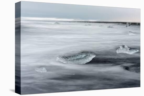 Icebergs on Black Volcanic Beach. Beach Near the Glacial Lagoon Jokulsarlon-Martin Zwick-Premier Image Canvas