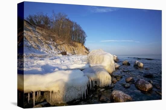 Iced Up Brodten Shore Near TravemŸnde in the Morning Light-Uwe Steffens-Premier Image Canvas