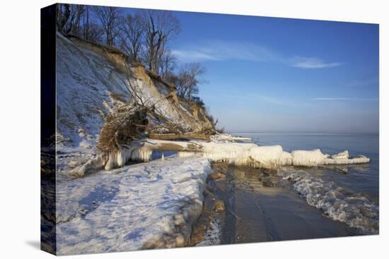 Iced Up Brodtener Ufer (Steep Coast) Near TravemŸnde in the Morning Light-Uwe Steffens-Premier Image Canvas