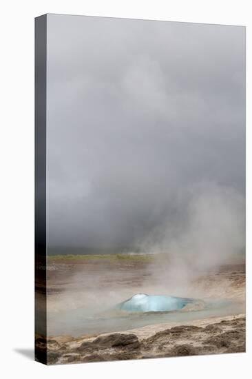 Iceland, Golden Circle. The Strokkur Geyser erupts with much steam.-Ellen Goff-Premier Image Canvas