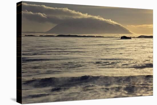 Iceland, Iceland, North-East, Region of Myvatn, View over the Icebound Lake Myvatn-Bernd Rommelt-Premier Image Canvas