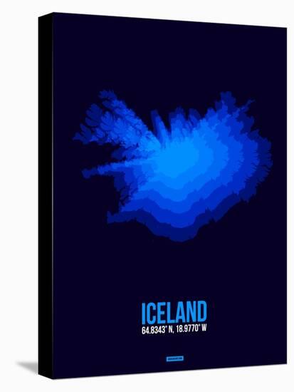 Iceland Radiant Map 3-NaxArt-Stretched Canvas