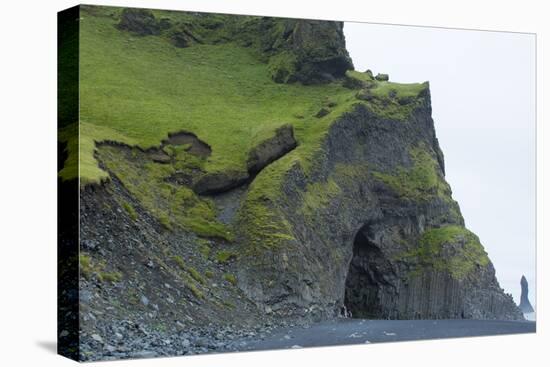 Iceland. Reyniskirkja Cliffs and Rocks of the Black Beach in South Iceland-Bill Bachmann-Premier Image Canvas