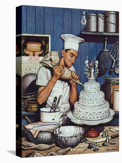 "Icing the Wedding Cake," June 16, 1945-Stevan Dohanos-Premier Image Canvas