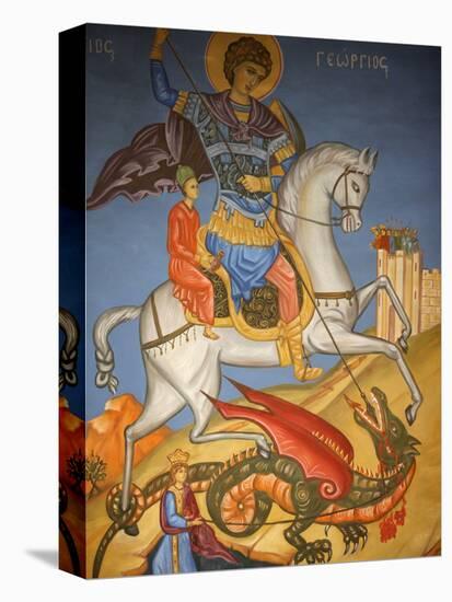 Icon Depicting St. George Slaying a Dragon in St. George's Orthodox Church, Madaba, Jordan-null-Premier Image Canvas