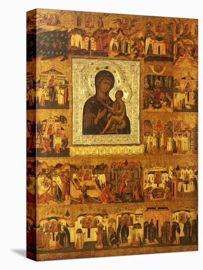 Icon of the Mother of God Tikhvinskaia, Central Russia, First Half of the 17th Century-null-Premier Image Canvas