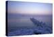 Icy Morning at the LŸbeck Bay in TravemŸnde, Iced Up Stones, Pier, Ship, Morning Mood-Uwe Steffens-Premier Image Canvas