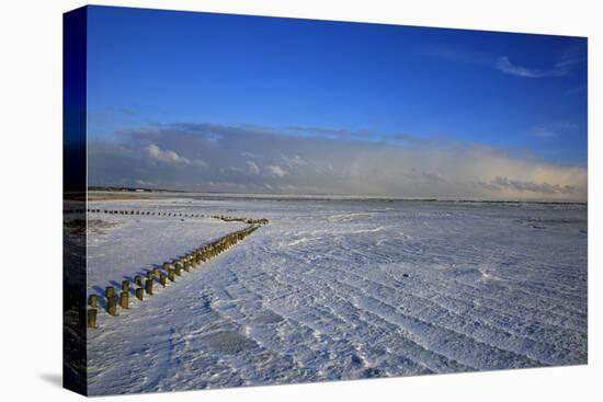 Icy Winter Morning in the Mudflat in Front of Keitum (Village) on the Island of Sylt-Uwe Steffens-Premier Image Canvas