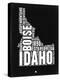 Idaho Black and White Map-NaxArt-Stretched Canvas