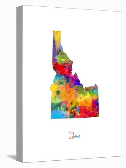 Idaho Map-Michael Tompsett-Stretched Canvas