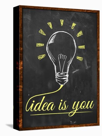 Idea Is You Wallpaper Blackboard-NatanaelGinting-Stretched Canvas