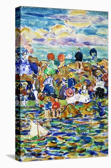 Idlers on the Beach-Maurice Brazil Prendergast-Premier Image Canvas