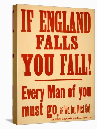 If England Falls You Fall! Every Man of You Must Go-null-Premier Image Canvas