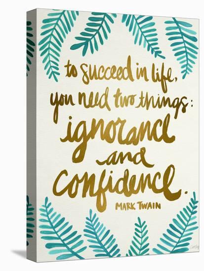 Ignorance and Confidence - Gold and Turquoise – Cat Coqullette-Cat Coquillette-Premier Image Canvas