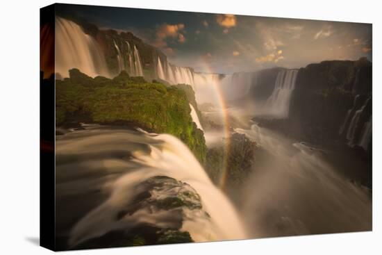 Iguazu Falls Waterfall at Sunset-Alex Saberi-Premier Image Canvas