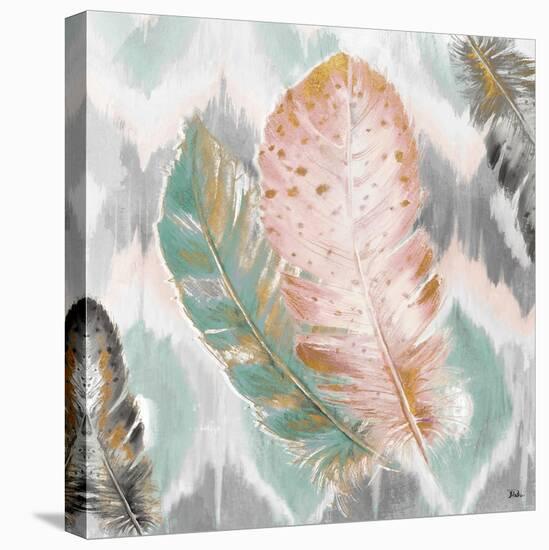 Ikat Feathers II-Patricia Pinto-Stretched Canvas