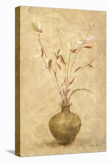 Ikebana White Blossoms-Cheri Blum-Stretched Canvas