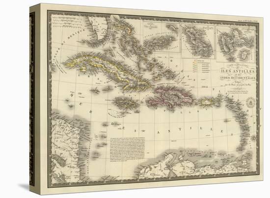 Iles Antilles ou des Indes Occidentales, c.1828-Adrien Hubert Brue-Stretched Canvas