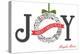 Illiopolis, Illinois - Joyful Holiday Greetings (white background)-Lantern Press-Stretched Canvas