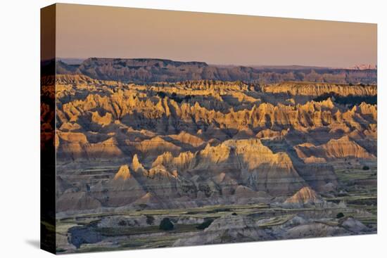 Illuminated Buttes, Sunrise, Pinnacles Viewpoint, Badlands National Park, South Dakota, Usa-Michel Hersen-Premier Image Canvas