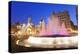 Illuminated Fountain on Plaza Del Ayuntamineto-Markus Lange-Premier Image Canvas