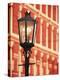 Illuminated Street Light, Galveston, Texas, USA-Walter Bibikow-Premier Image Canvas