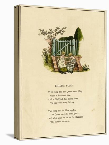 Illustration, Child's Song-Kate Greenaway-Stretched Canvas