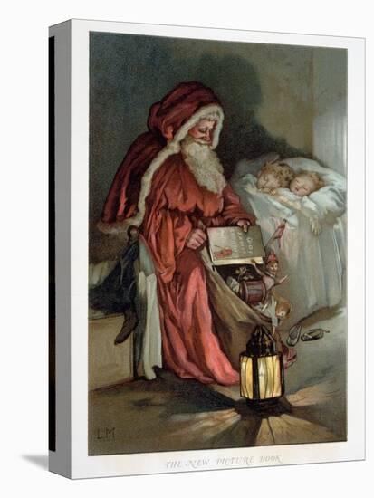 Illustration Entitled The New Picture Book Depicting a Visit from Santa-null-Premier Image Canvas