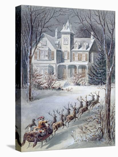 Illustration from 'twas the Night before Christmas' Written by Professor Clement Clarke Moore…-null-Premier Image Canvas