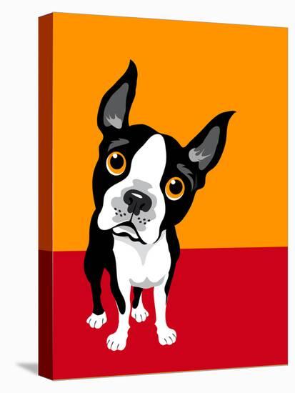 Illustration of a Boston Terrier Dog-TeddyandMia-Stretched Canvas