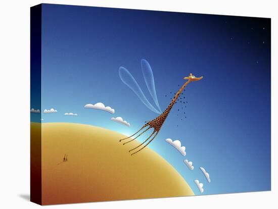 Illustration of a Giraffe Learning to Fly-null-Premier Image Canvas