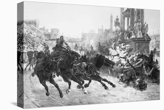 Illustration of a Roman Chariot Race-Bettmann-Premier Image Canvas