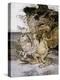 Illustration of Alice Sitting Down Next to Two Creatures by Arthur Rackham-Stapleton Collection-Premier Image Canvas