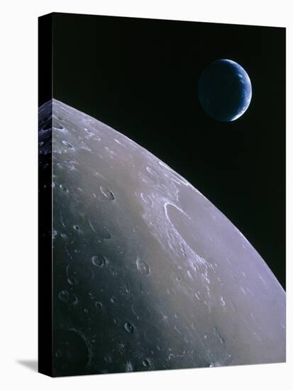 Illustration of Earthrise Seen From Lunar Orbit-Chris Butler-Premier Image Canvas