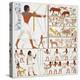 Illustration of Egyptian Frescoes of Hunting Scenes by Frederic Cailliaud-Stapleton Collection-Premier Image Canvas
