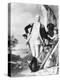 Illustration of George Washington Standing next to Cannon-null-Premier Image Canvas