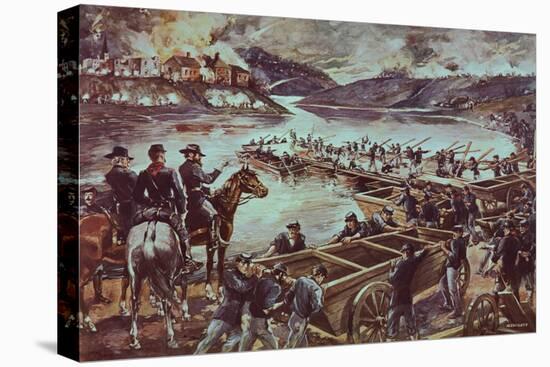 Illustration of the Battle Scene at Fredericksburg-null-Premier Image Canvas