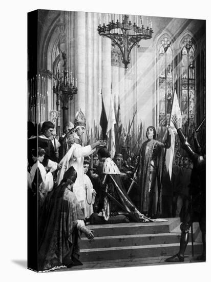 Illustration of the Coronation of the Dauphin in the Cathedral at Rheims ; Joan of Arc Attending-null-Premier Image Canvas