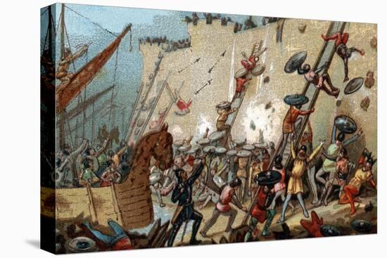 Illustration of the Siege of Paris by Normans-Stefano Bianchetti-Premier Image Canvas