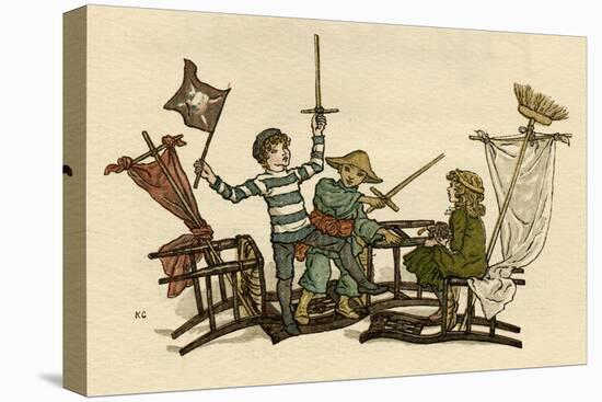 Illustration, the Queen of the Pirate Isle-Kate Greenaway-Stretched Canvas