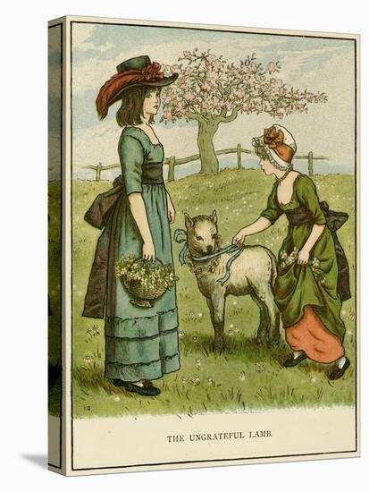 Illustration, the Ungrateful Lamb-Kate Greenaway-Stretched Canvas