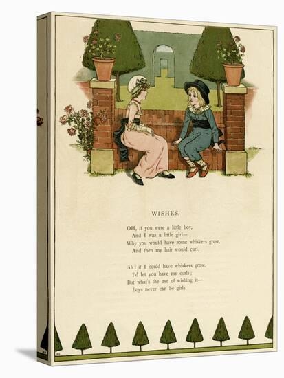 Illustration, Wishes-Kate Greenaway-Stretched Canvas