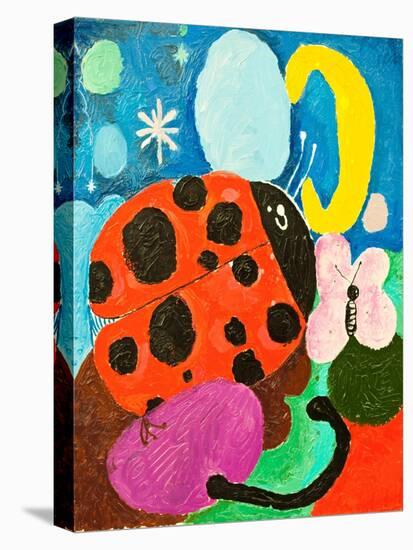 Image of Ladybug and a Butterfly-Dmitriip-Stretched Canvas