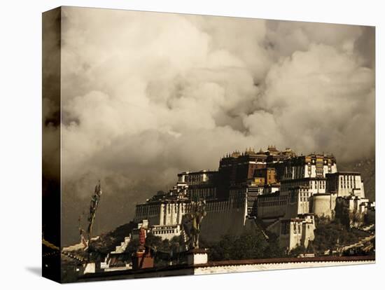 Image Taken in 2006 and Partially Toned, Dramatic Clouds Building Behind the Potala Palace, Tibet-Don Smith-Premier Image Canvas