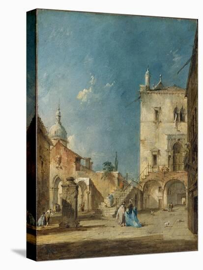 Imaginary View of a Venetian Square or Campo, c.1780-Francesco Guardi-Premier Image Canvas