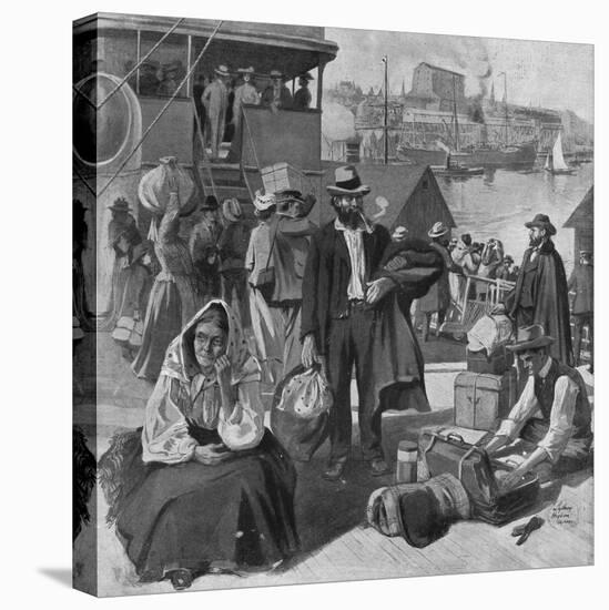Immigrants Disembarking at Quebec, Canada-null-Premier Image Canvas