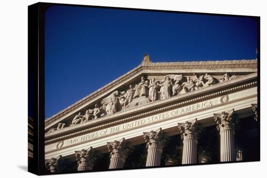 Imperial Washington Portfolio, DC Views, 1952: Archives of United States of America Facade Detail-Walker Evans-Premier Image Canvas