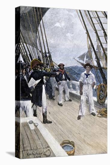 Impressment of an American Sailor by a British Naval Officer-null-Premier Image Canvas